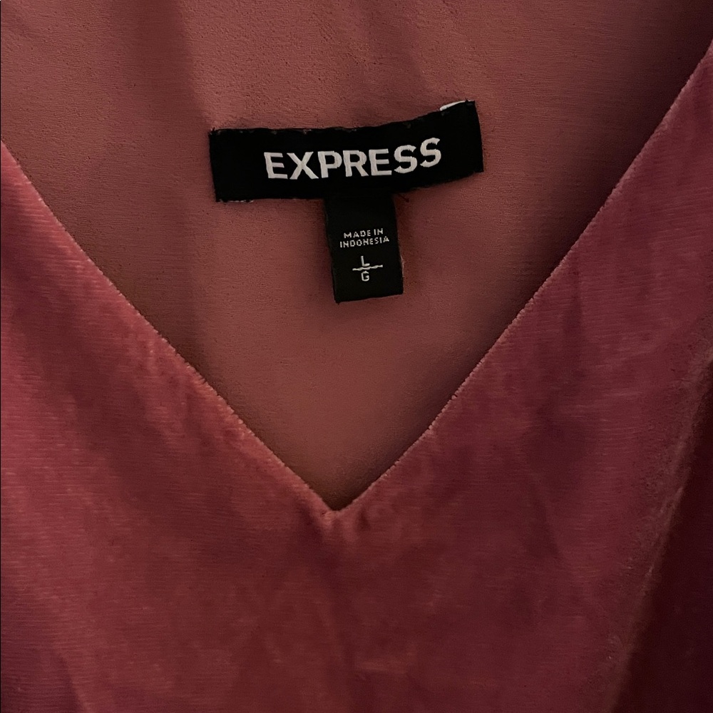 Express Pink Velvet Cami - Picture 2 of 3
